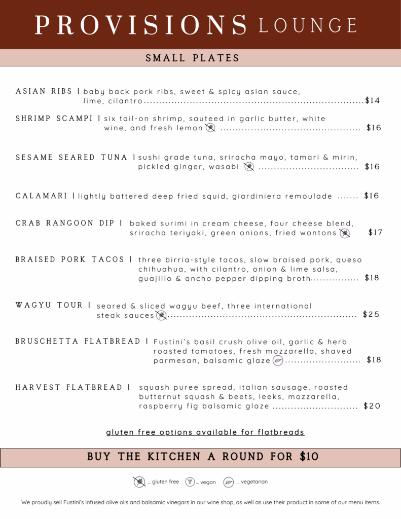 Restaurant Food Menu pg 1