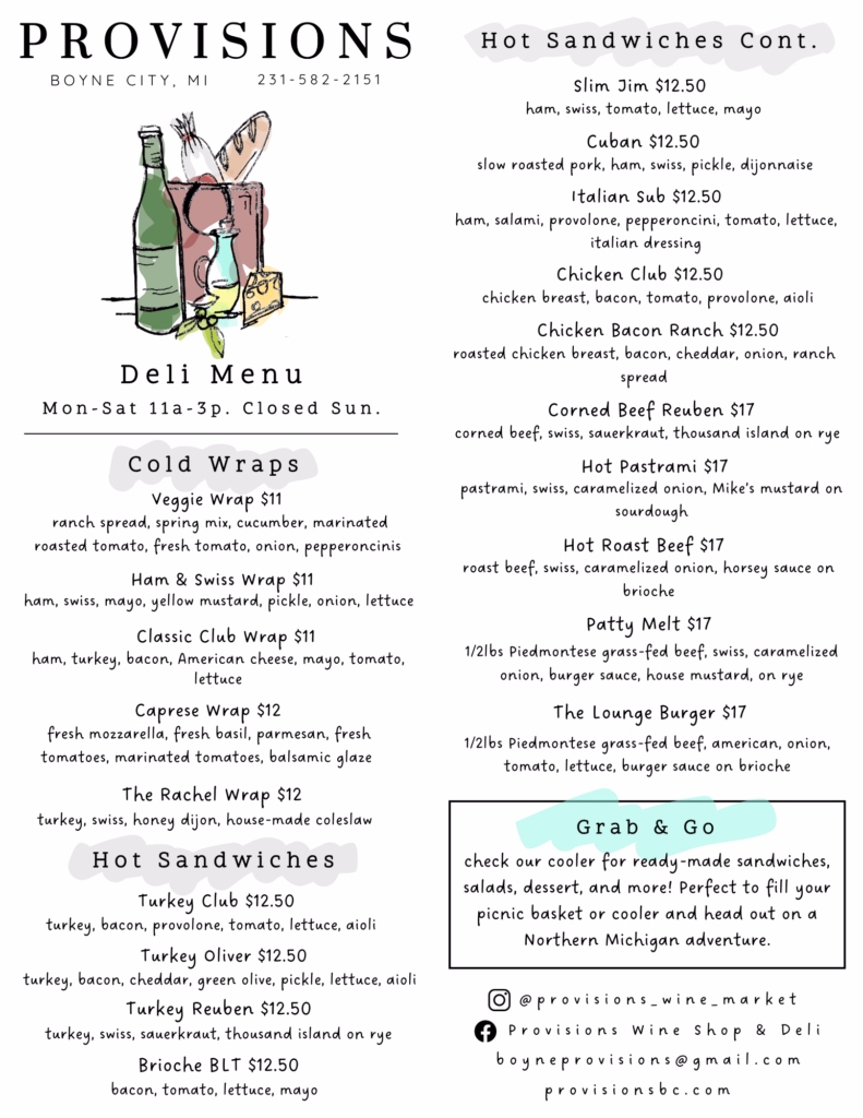 Deli Menu June 2026